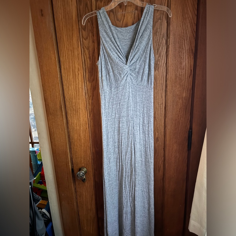 J Crew Dress Knotted Maxidress c1538 Medium Grey